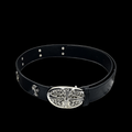 Black Chrome heart middle cross with metal crosses (FS)