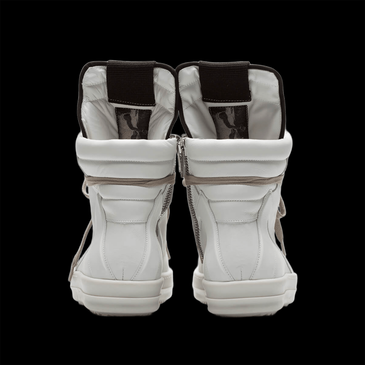 RICK OWENS GEOBASKET WHITE MILK/BROWN