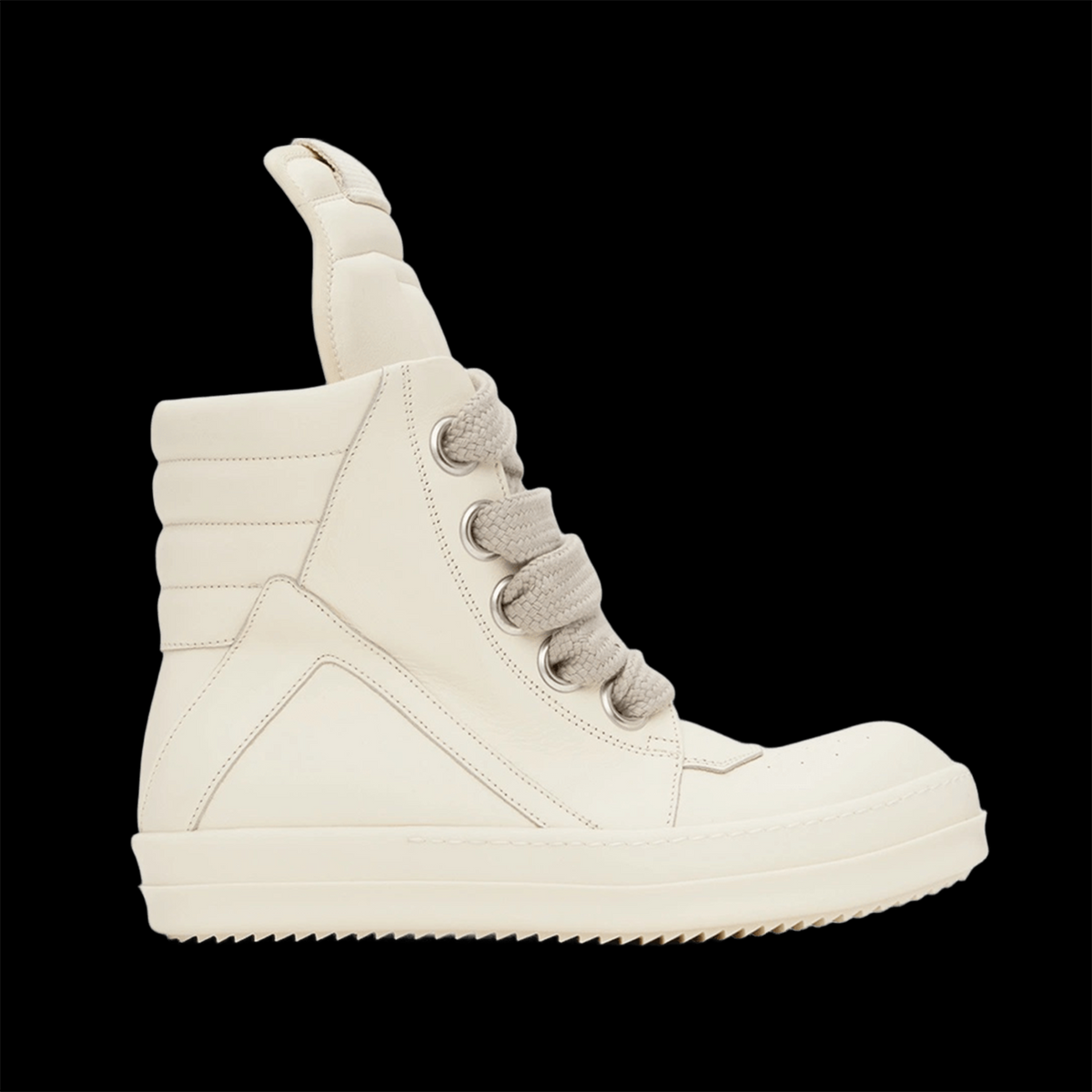 RICK OWENS GEOBASKET WHITE MILK