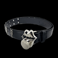 Chrome heart rolling stones with metal (FS)