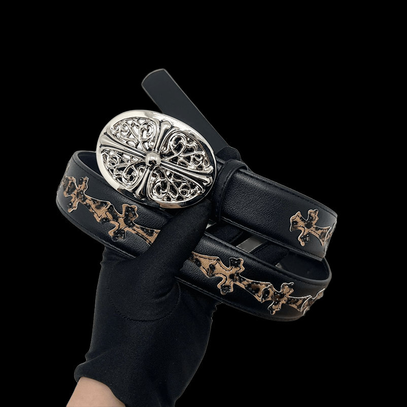 Chrome heart middle cross black/brown (FS)