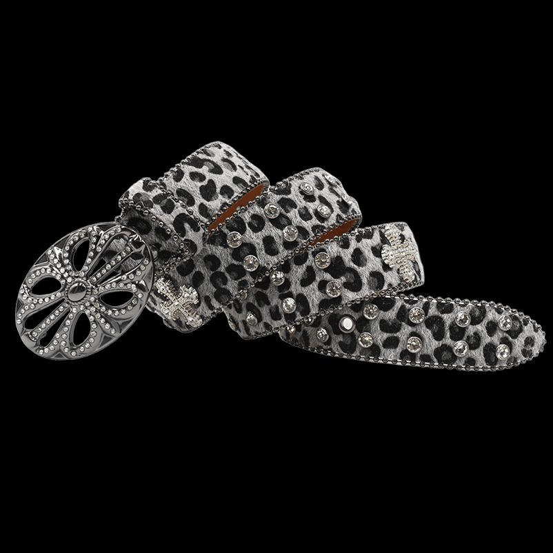 Chrome heart middle cross Pavé Diamonds gray (FS)