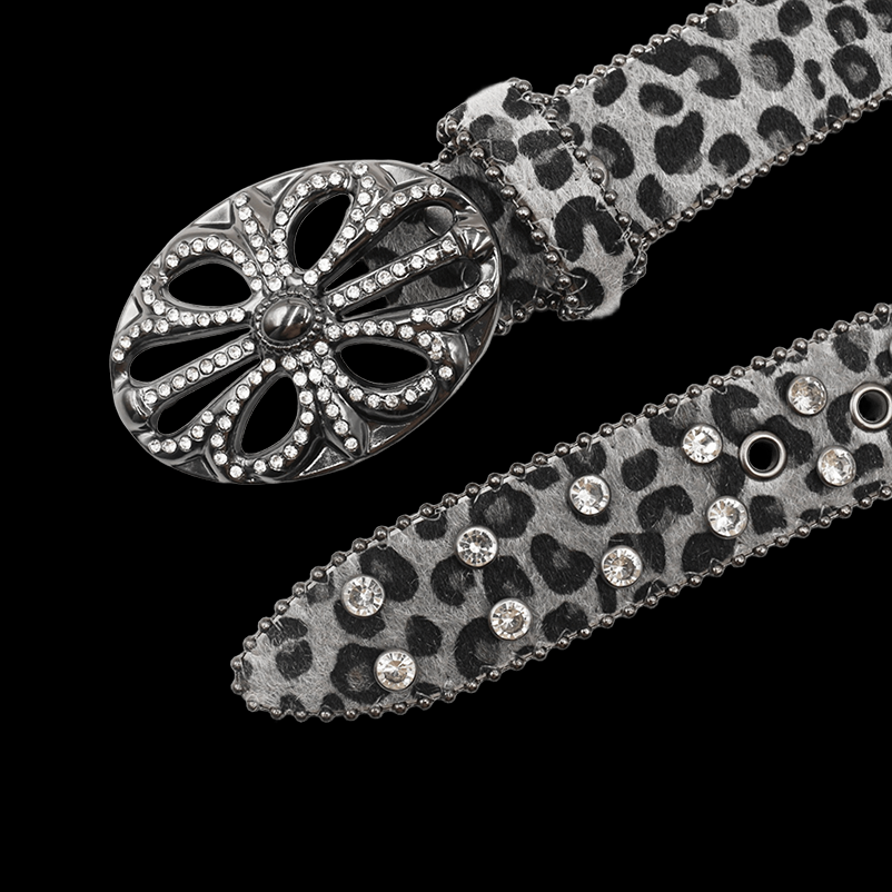 Chrome heart middle cross Pavé Diamonds gray (FS)