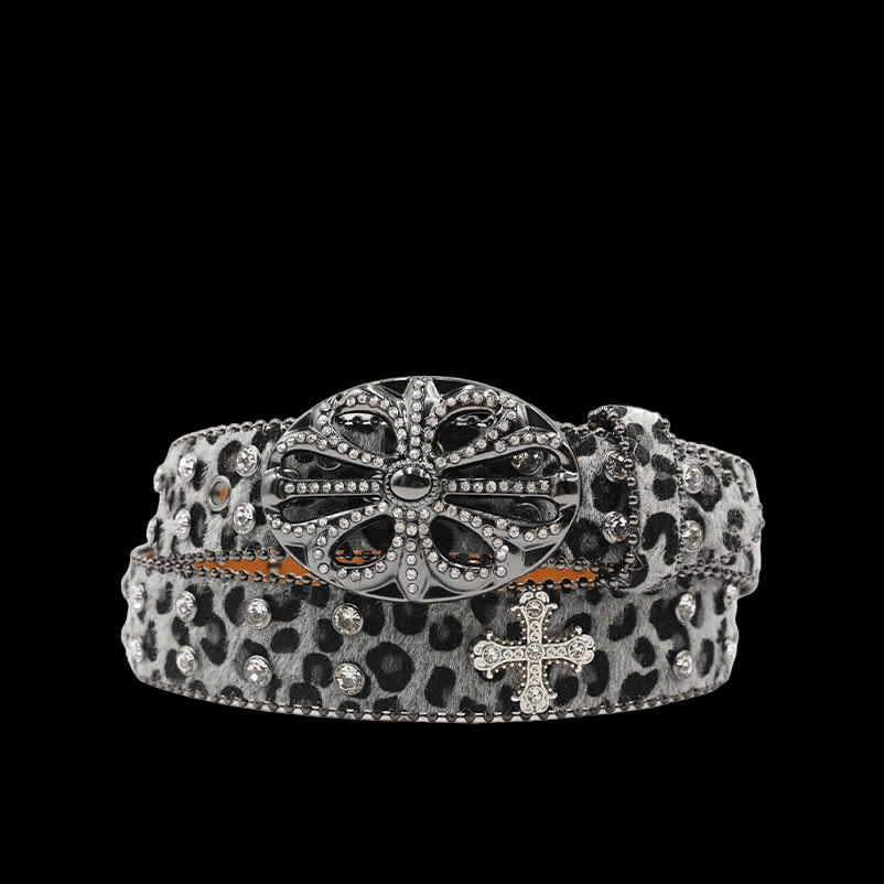 Chrome heart middle cross Pavé Diamonds gray (FS)