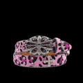 Chrome heart middle cross Pavé Diamonds pink (FS)