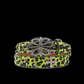 Chrome heart middle cross Pavé Diamonds green (FS)