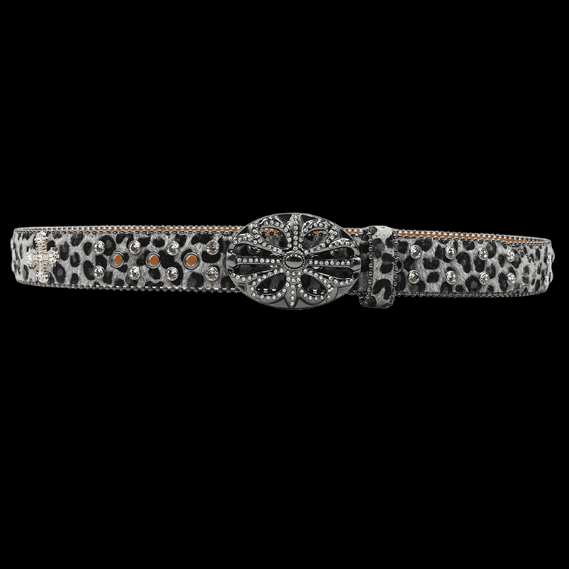 Chrome heart middle cross Pavé Diamonds gray (FS)