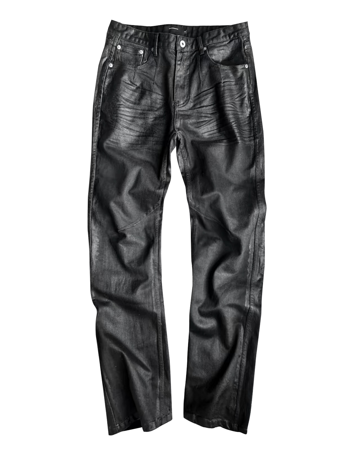 Rubber Coated 3D Whisker Jeans